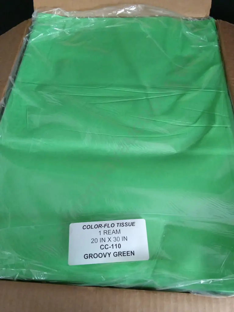 2 BOXES OF COSMIC COLOR-FLO TISSUE PAPER, 1 INDIGO, 1 GREEN Image 1++