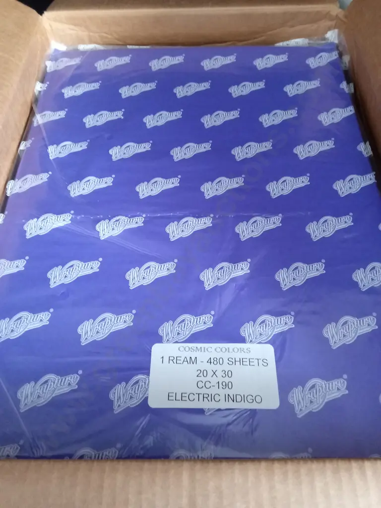 2 BOXES OF COSMIC COLOR-FLO TISSUE PAPER, 1 INDIGO, 1 GREEN Image 1++