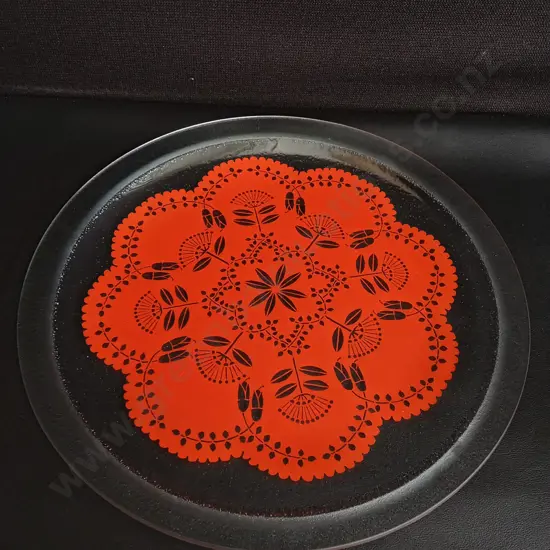 GLASS PLATTER, DIA 40 CM