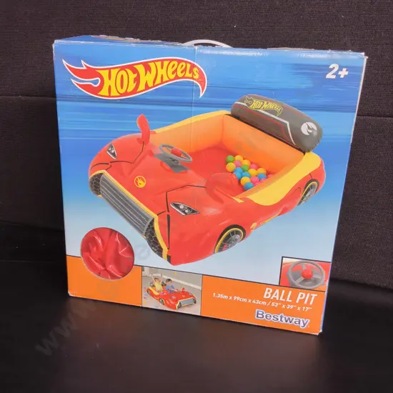 HOT WHEELS INFLATABLE CAR BALL PIT, IN BOX