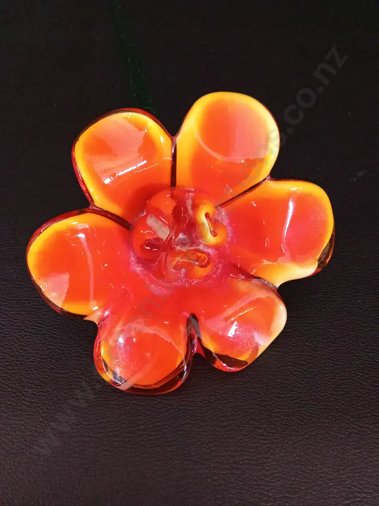 HAND-BLOWN GLASS FLOWER 48CM Image 1++