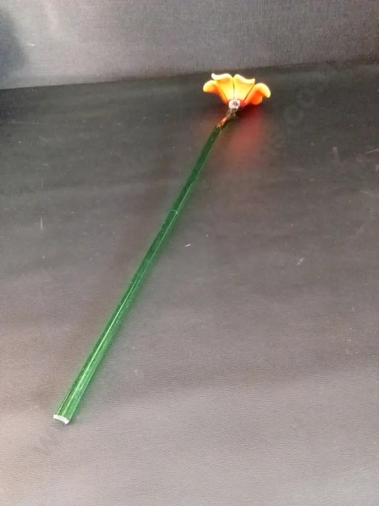 HAND-BLOWN GLASS FLOWER 48CM Image 1++