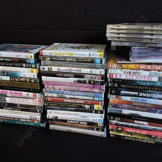 COLLECTION OF DVDS AND CDS