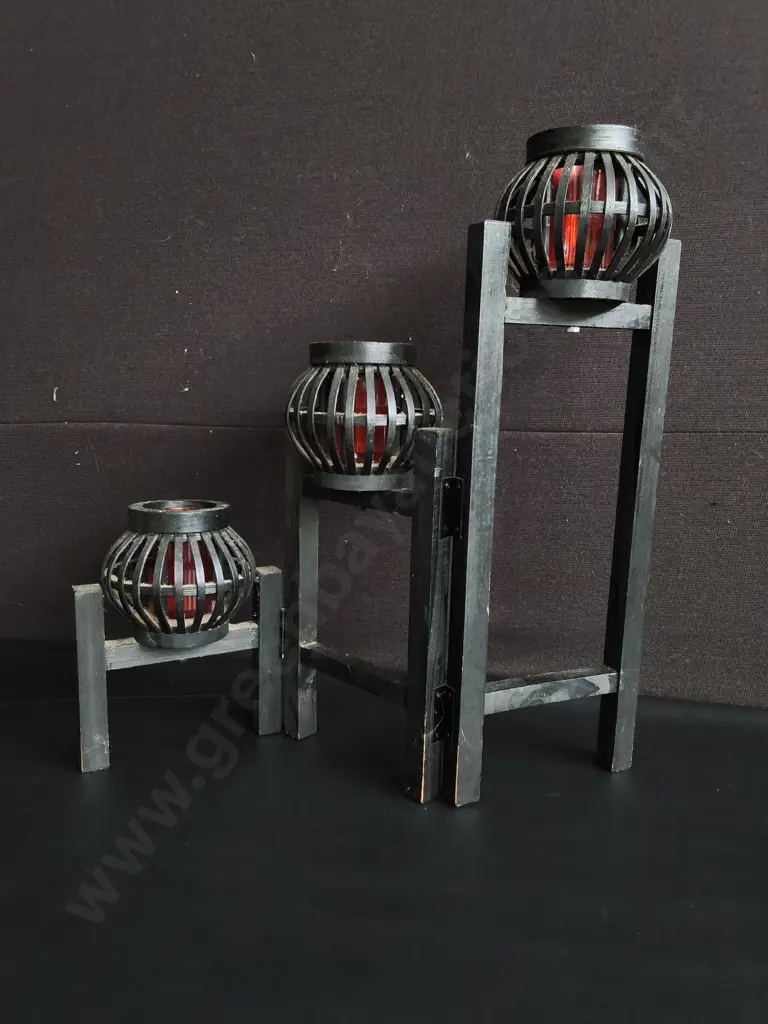 3 TIERED DECORATIVE CANDLE DISPLAY, H 56 CM Image 1++