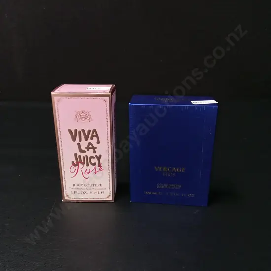 2 BRAND NEW PERFUMES, VIVA LA JUICY ROSE AND VERCAGE EROS