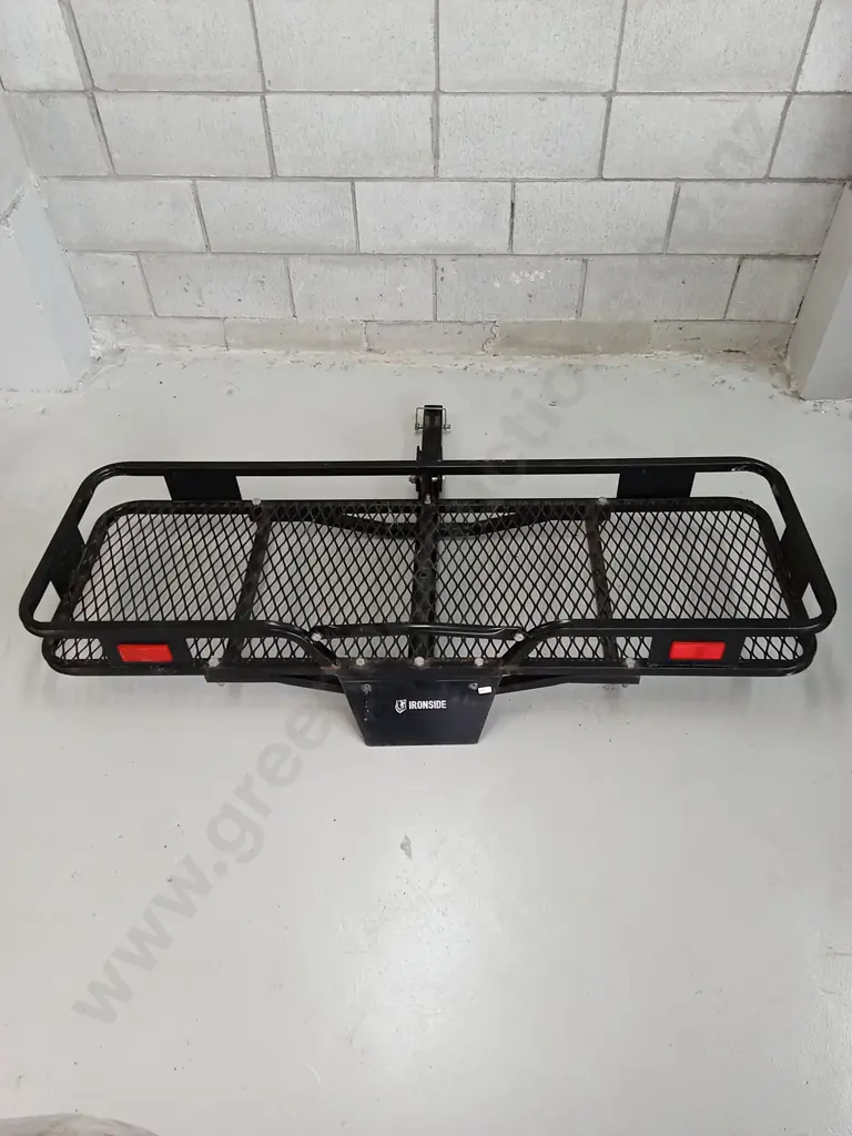 BLACK STEEL HITCH-MOUNTED CARGO CARRIER, H 98CM X L 150CM X D 21CM Image 1++