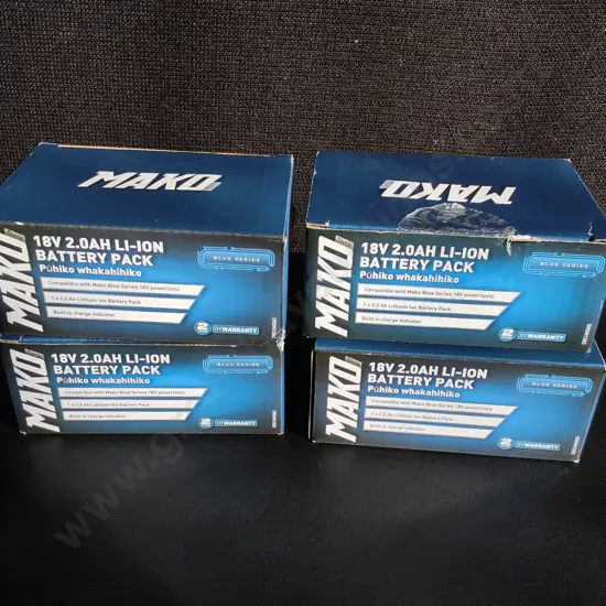 4 BRAND NEW MAKO BATTERY PACKS