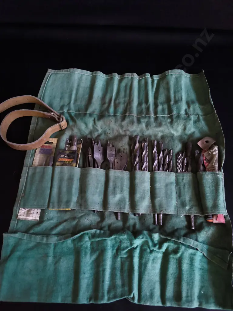 VINTAGE TOOL ROLL DRILL BIT SET Image 1++