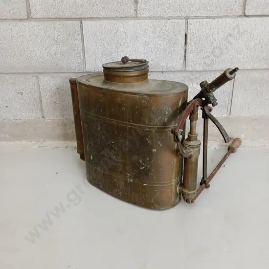 VINTAGE BRASS AND COPPER BACKPACK SPRAYER
