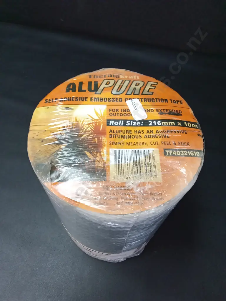 ALUPURE SELF ADHESIVE EMBOSSED CONSTRUCTION TAPE 216MM - 10M Image 1++