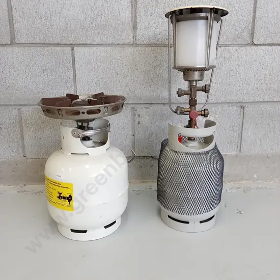 LPG POWERED CAMPING STOVE AND LANTERN, HIGHEST IS 60CM
