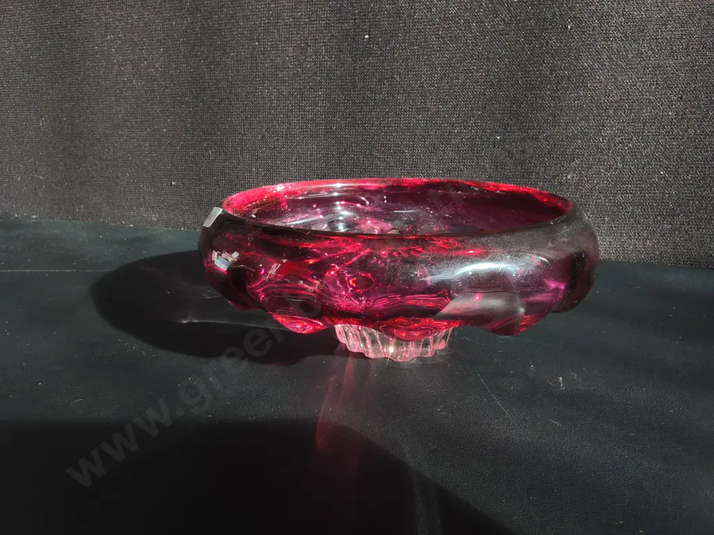 MURANO STYLE HAND BLOWN GLASS BOWL, DIA 21 CM Image 1++