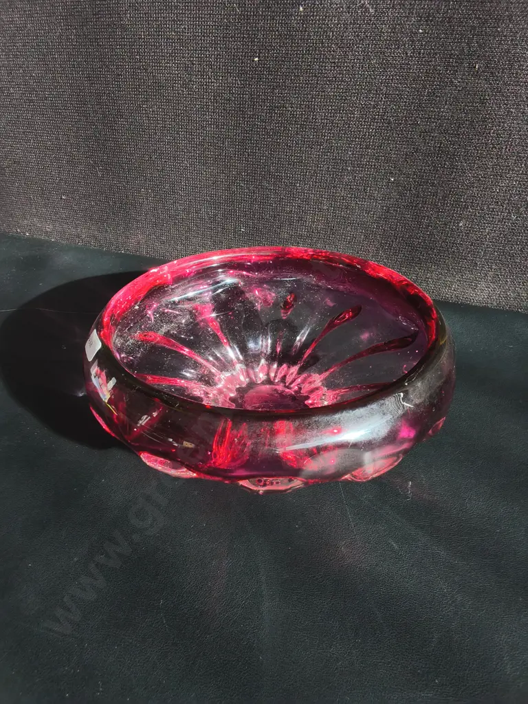 MURANO STYLE HAND BLOWN GLASS BOWL, DIA 21 CM Image 1++