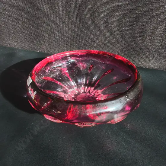 MURANO STYLE HAND BLOWN GLASS BOWL, DIA 21 CM
