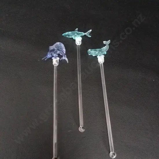 3 OCEAN ANIMAL COCKTAIL STRIRRERS