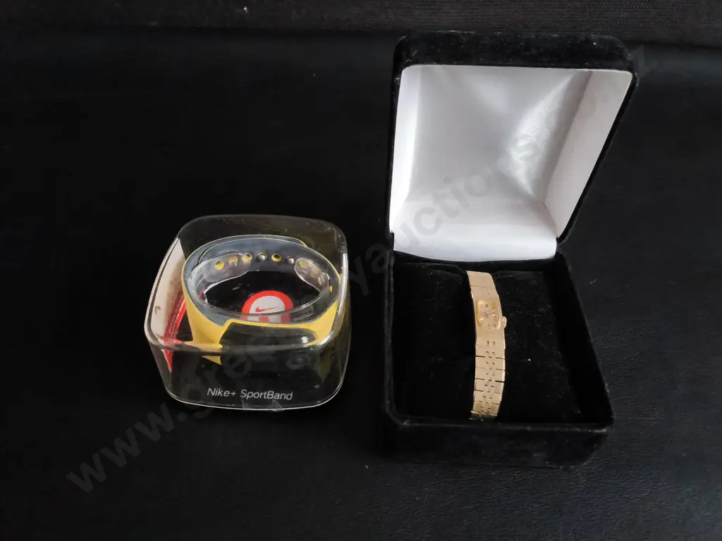 SEIKO GOLD TONED WOMENS WATCH, AND NIKE + SPORTBAND FITNESS TRACKER Image 1++