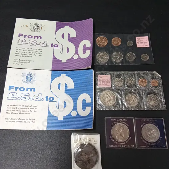 VINTAGE UNCERCULATED AND COMMEMERSTIVE COINS, EARLIEST DATE 1967