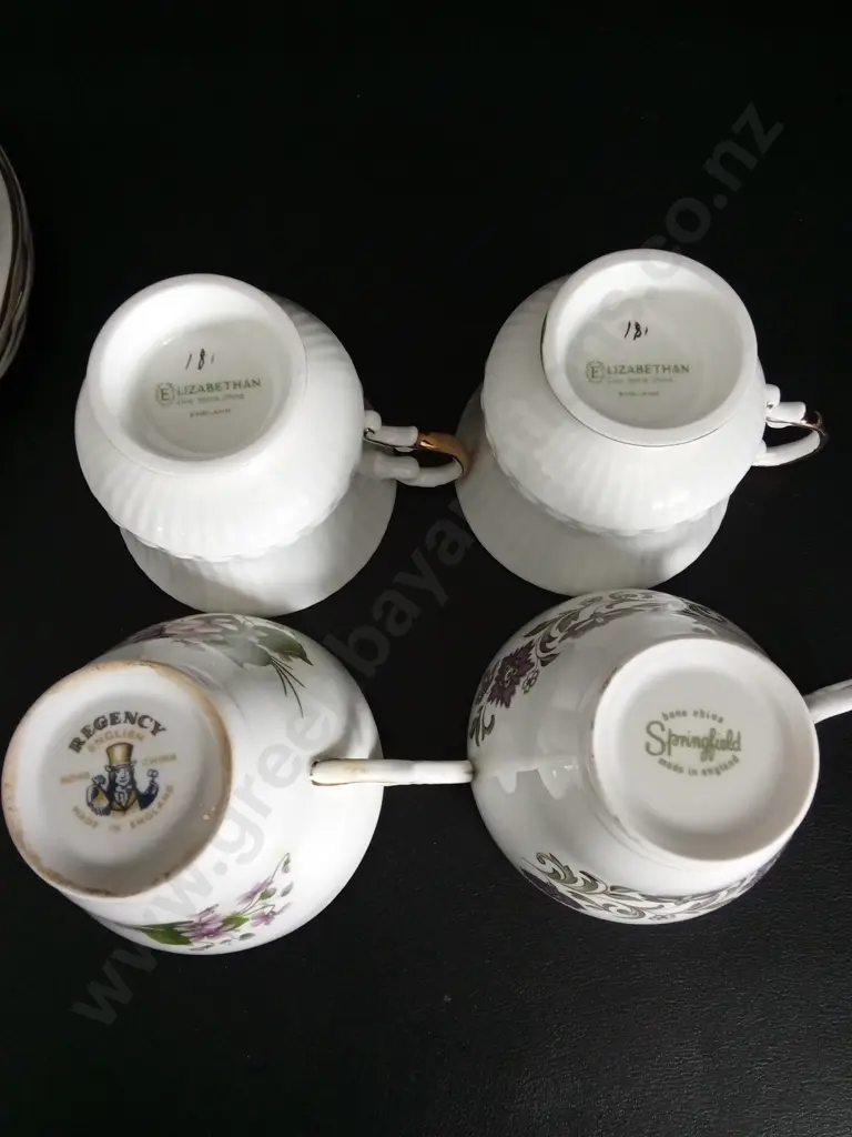 4 VINTAGE TEA SETS INCLUDING ELIZEBETHAN, SPRINGFIELD AND REGENCY Image 1++