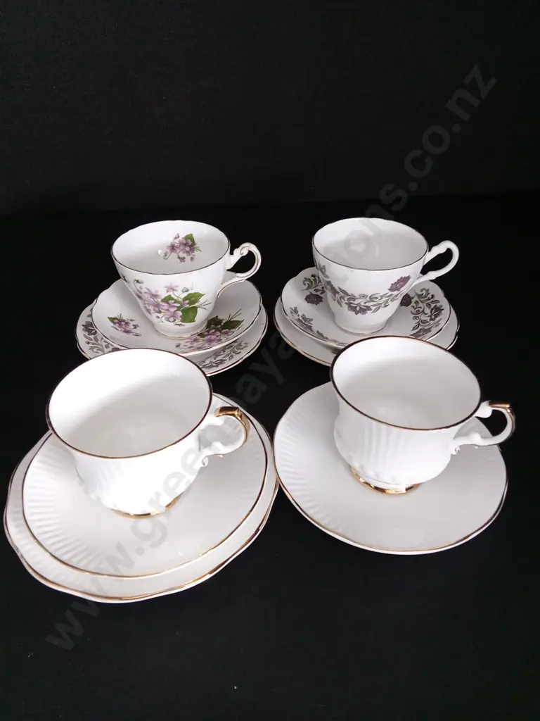 4 VINTAGE TEA SETS INCLUDING ELIZEBETHAN, SPRINGFIELD AND REGENCY Image 1++