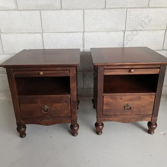 PAIR OF MARKS & SPENCER BEDSIDE TABLES, THE MANDERVILLE COLLECTION, H 59CM X W 51CM X D 50CM