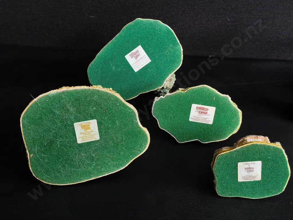 6 VINTAGE LILLIPUT LANE MINIATURE COTTAGES, HANDMADE IN ENGLAND, TALLEST H 14 CM Image 1++
