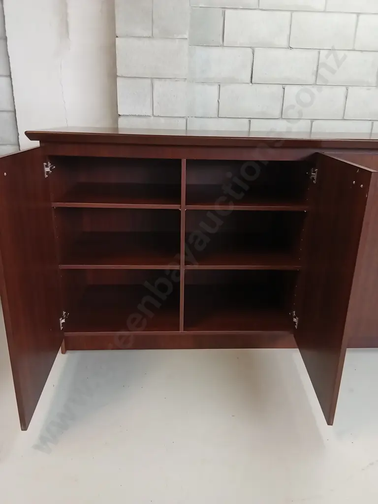 4 DOOR CREDENZA WITH SHELVES, H 105M X W 240CM X D 65CM Image 1++