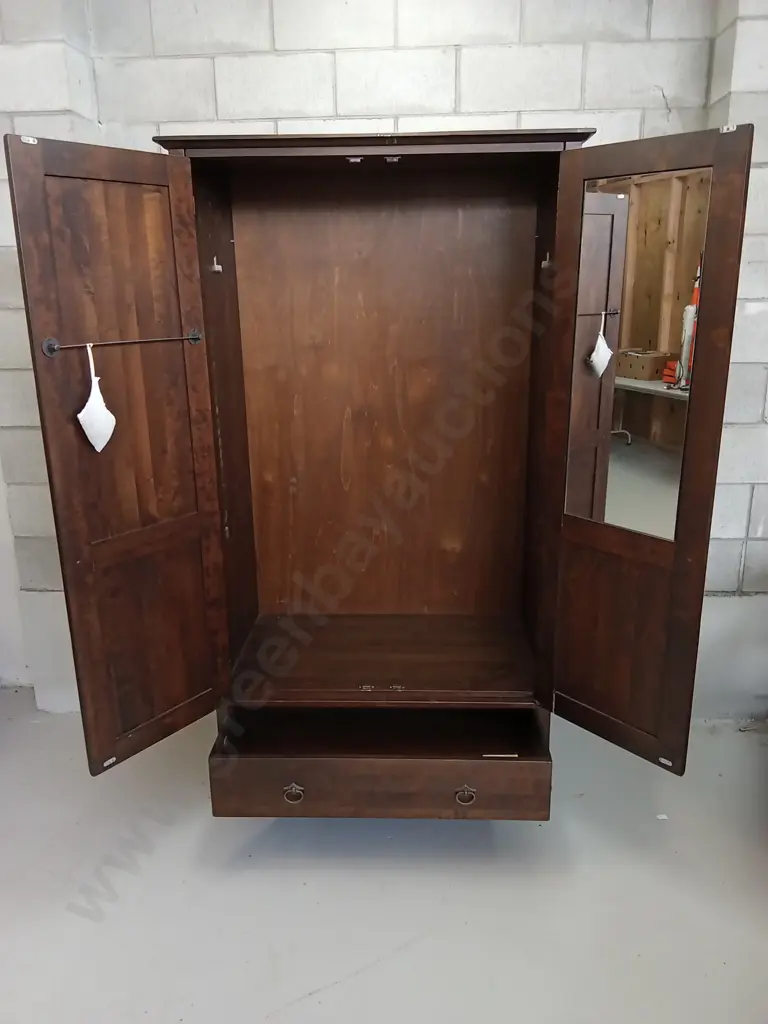 MARKS & SPENCER FREE STANDING WOODEN WARDROBE, H 193CM X W 106CM X D 60CM Image 1++