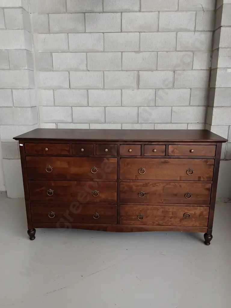 VINTAGE MARKS & SPENCER MULTI-DRAWER CHEST, THE MANDERVILLE COLLECTION, H 94CM X W 164CM X D 50CM Image 1++