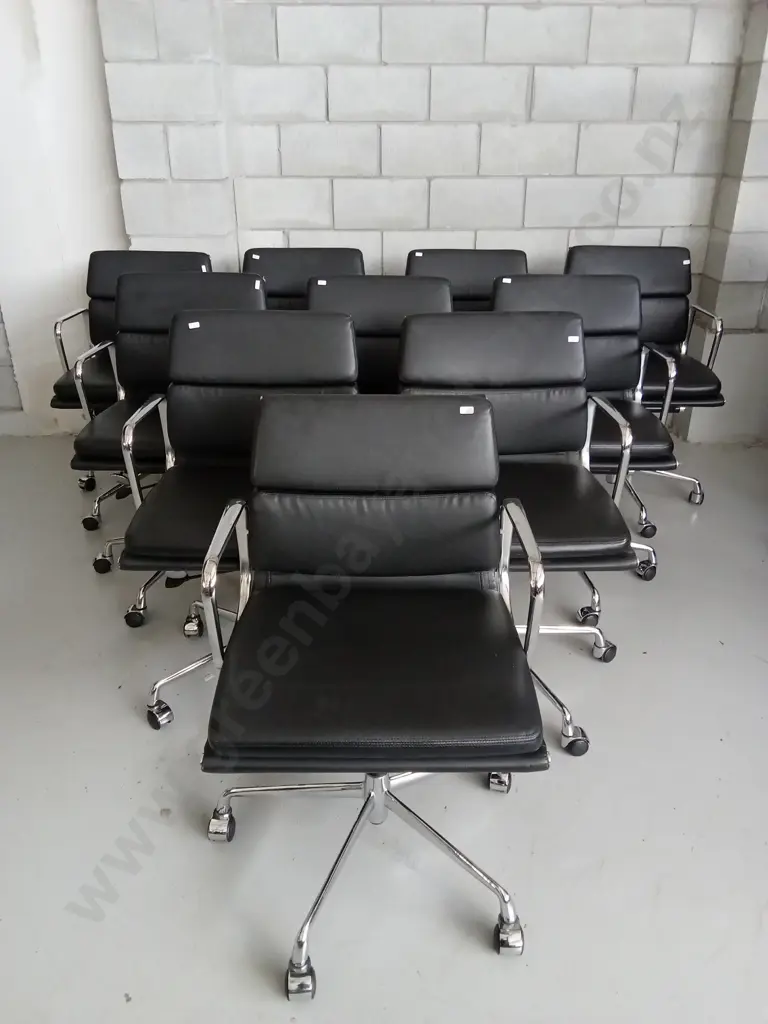 3.6M BOARDROOM TABLE, POLISHED TOP, PLUS 10 X HIGH QUALITY BOARDROOM GAS LIFT CHAIRS 120CM WIDE X 72CM HIGH Image 1++