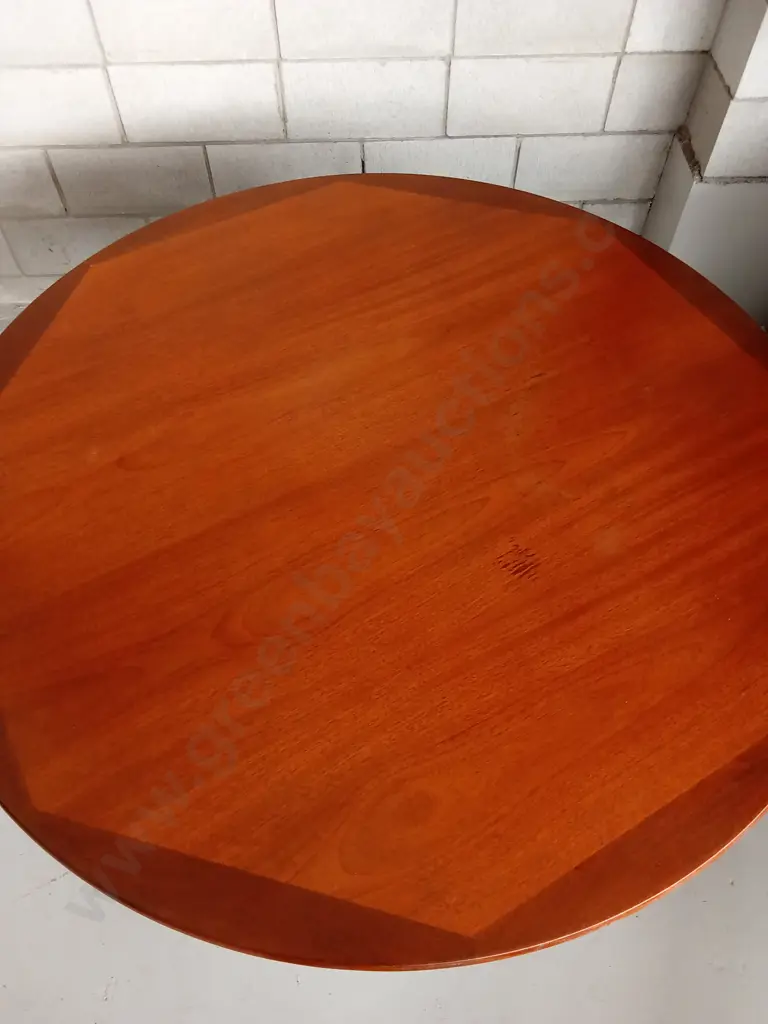 VINTAGE DANSKE MOBLER MAHOGANY ROUND DINING TABLE, 137CM DIAMETER, 75CM HEIGHT Image 1++