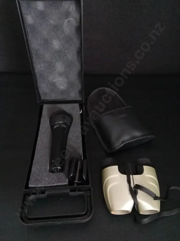 BEHRINGER SUPER CARDIOID MICROPHONE XM2000 AND BINOCULARS Image 1++