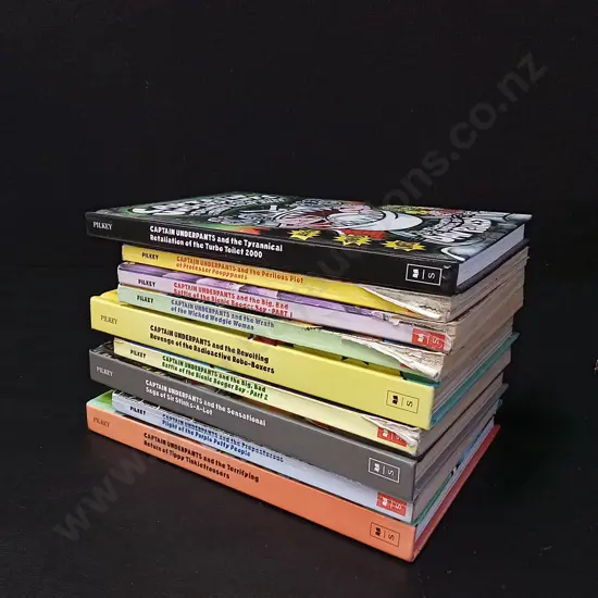 9 CAPTAIN UNDERPANTS BOOKS