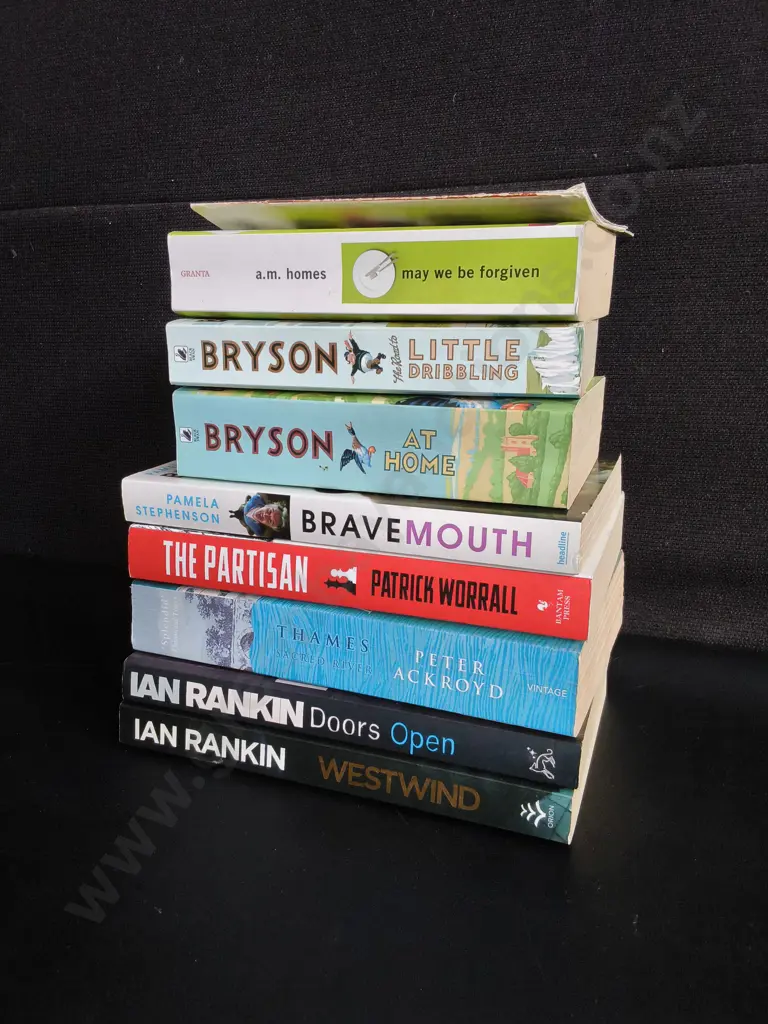 MIX OF NOVELS, INCLUDING IAN RANKIN AND BRYSON Image 1++