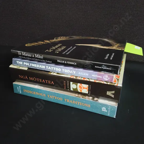4 BOOKS ON MĀORI CULTURE, PACIFIC ART AND TRADITIONAL TATTOOING