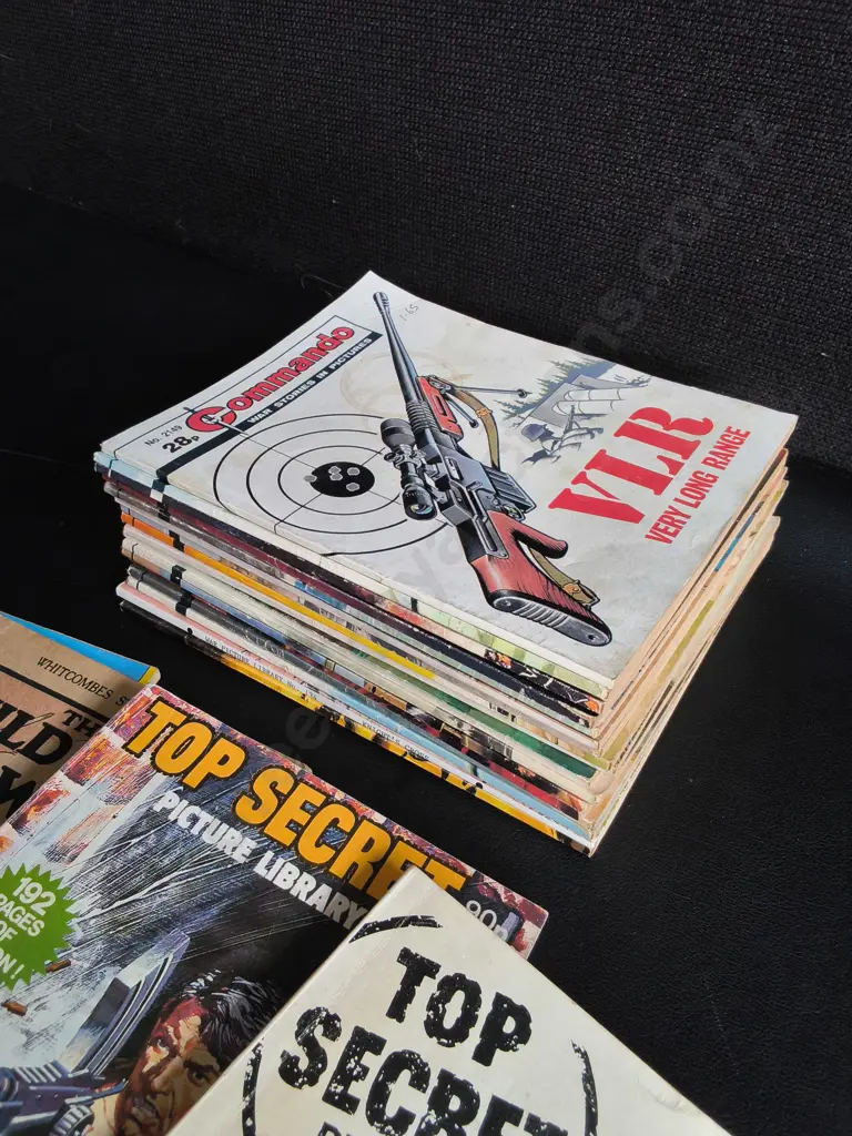 VINTAGE POCKET COMICS, COMMANDO, TOP SECRET, AND WESTERN Image 1++