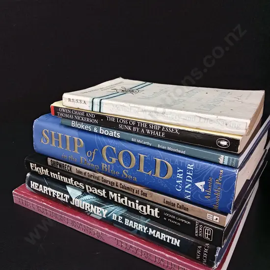 8 BOOKS ON SHIPS / SHIPWRECKS
