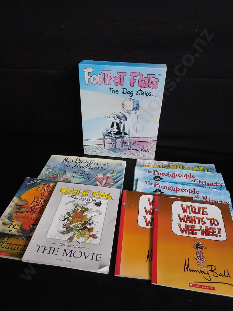 COLLECTION OF VINTAGE MURRAY BALL AND BARRY CRUMP BOOKS, INCLUDING FOOTROT FLATS, 9 PIECES Image 1++