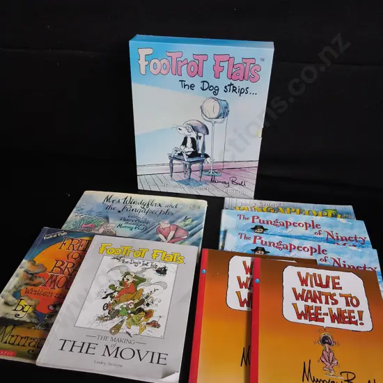 COLLECTION OF VINTAGE MURRAY BALL AND BARRY CRUMP BOOKS, INCLUDING FOOTROT FLATS, 9 PIECES