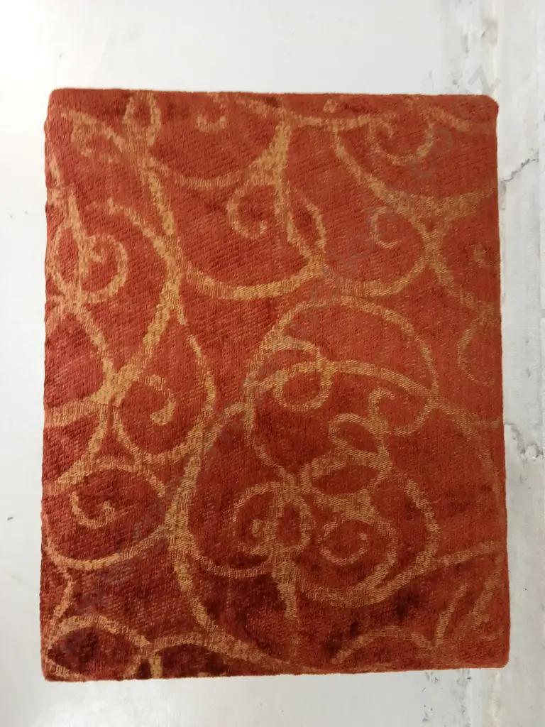 DECORATIVE STOOL WITH PATTERNED FABRIC CUSHION AND METAL FRAME, 43CM HIGH Image 1++