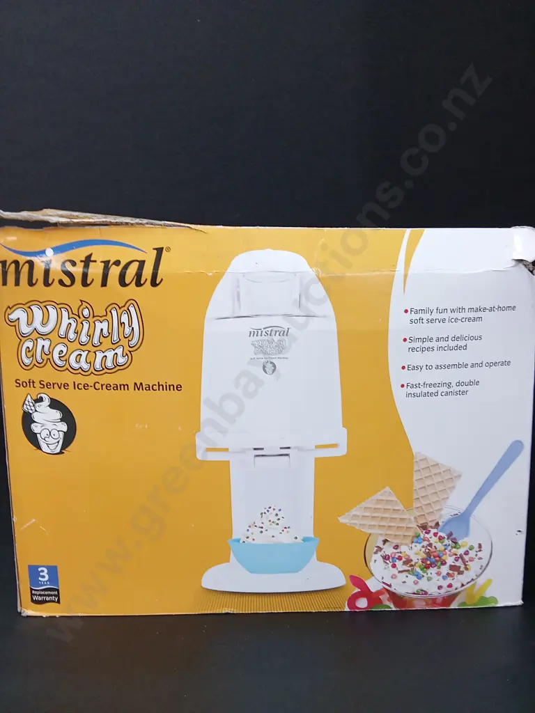 MISTRAL WHIRLEY CREAM ICE CREAM MAKER Image 1++