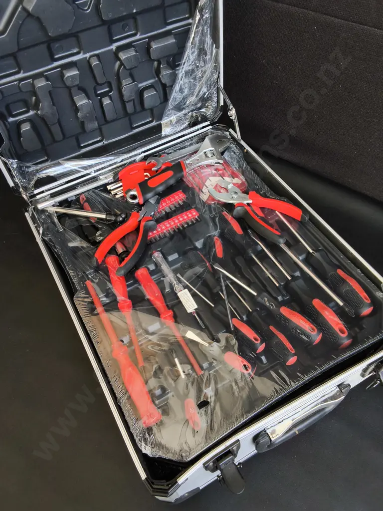 187 PIECE VANADIUM TOOL SET IN ALUMINUM CARRY CASE Image 1++