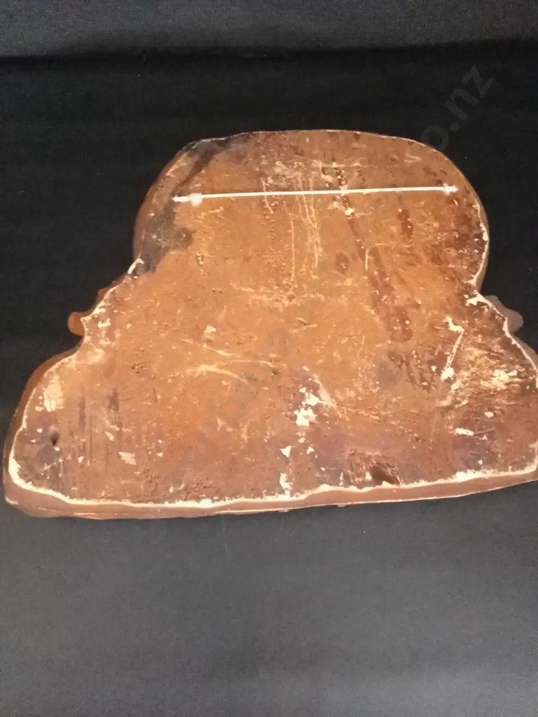 VINTAGE 3D CARVED WOODEN WALL PLAQUE H32CM Image 1++