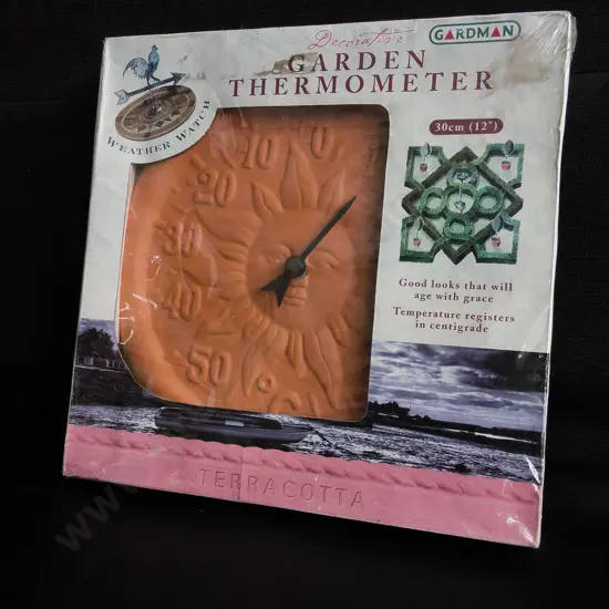 BRAND NEW TERRACOTTA GARDEN THERMOMETER