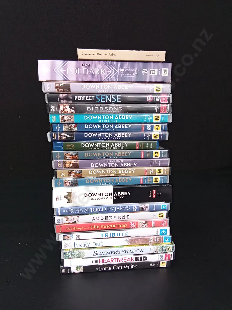 BOX OF DVDS MOSTLY DOWNTON ABBEY Image 1++
