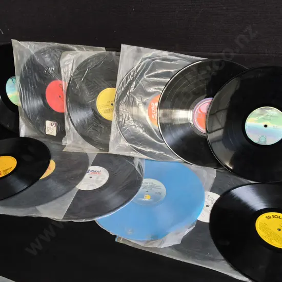 MIX OF 12 VINTAGE RECORDS, SLEEVELESS