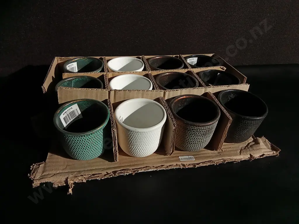 SET OF 12 BRAND NEW MINI PLANT POTS H 6.5CM Image 1++