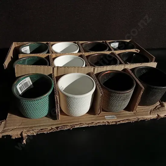 SET OF 12 BRAND NEW MINI PLANT POTS H 6.5CM