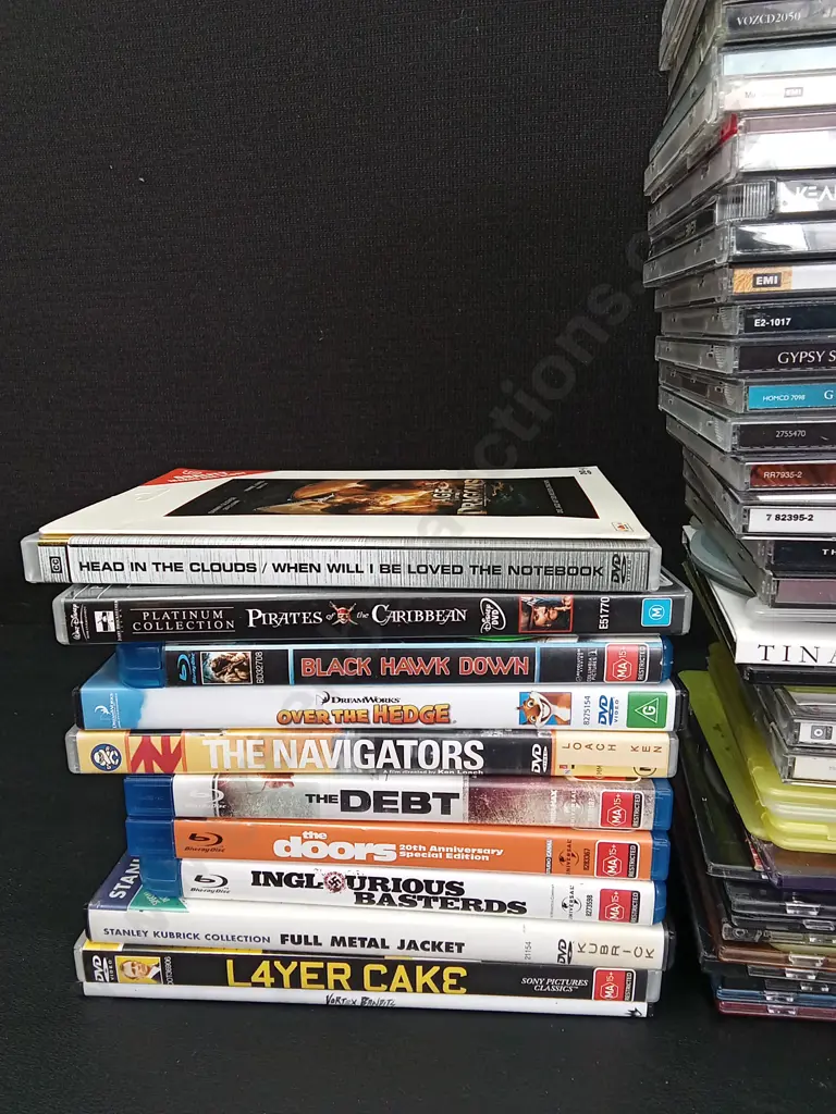 BOX OF CDS AND DVDS Image 1++