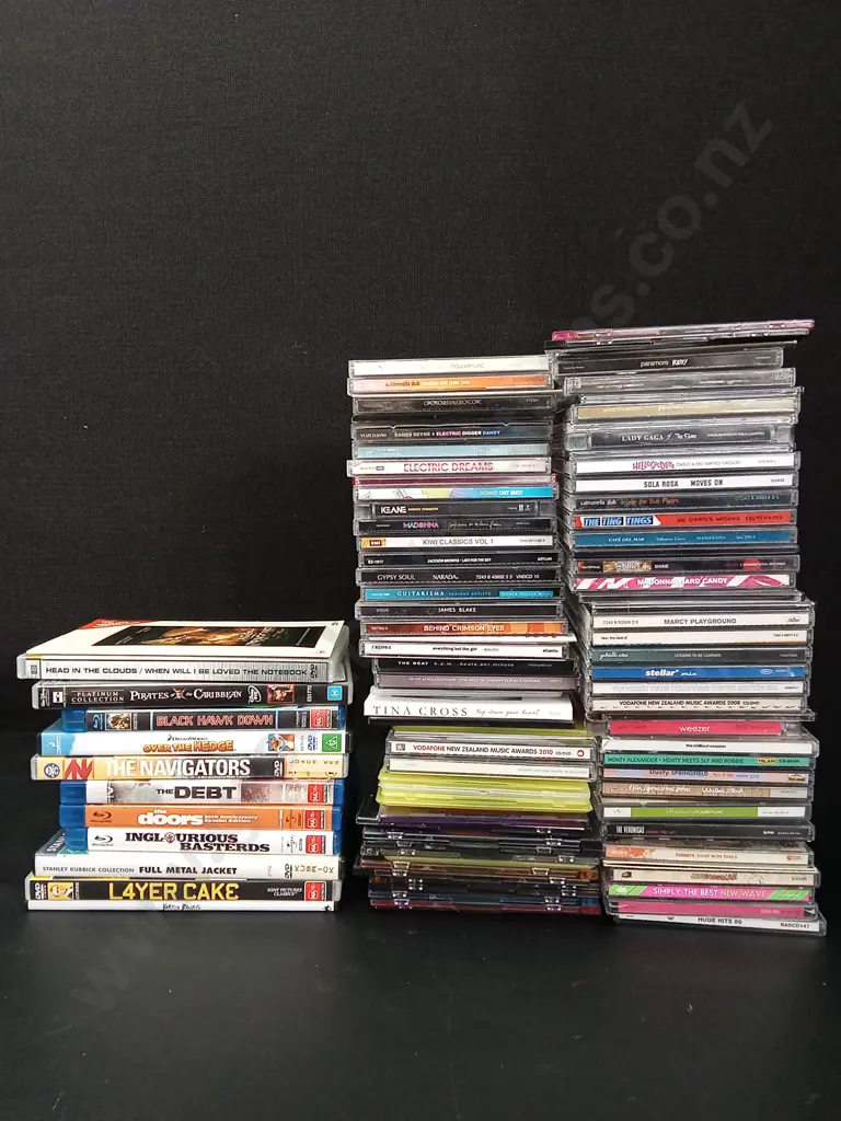 BOX OF CDS AND DVDS Image 1++