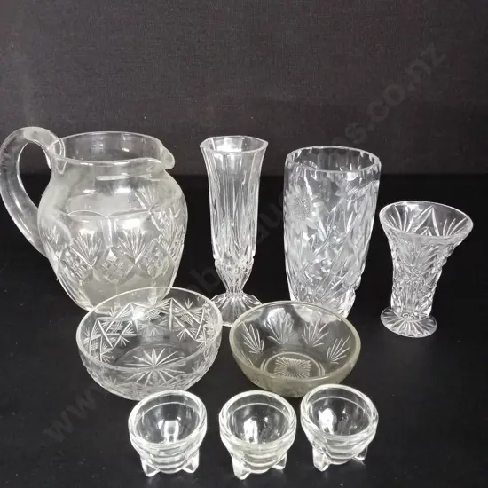 9 VINTAGE GLAD ITEMS TALLEST H16CM